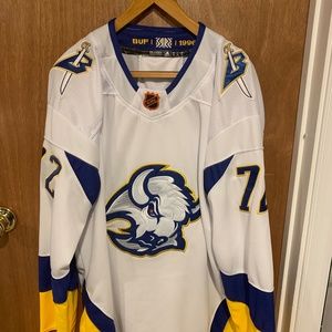 Adidas Authentic Tage Thompson Buffalo Sabres Reverse Retro NHL Jersey White 50